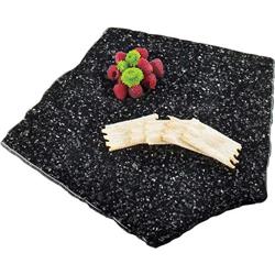 Picture of Cal Mil 125-31 Natural Shape X-Stone Tray&#44; 15 x 15 in. - Black Ice