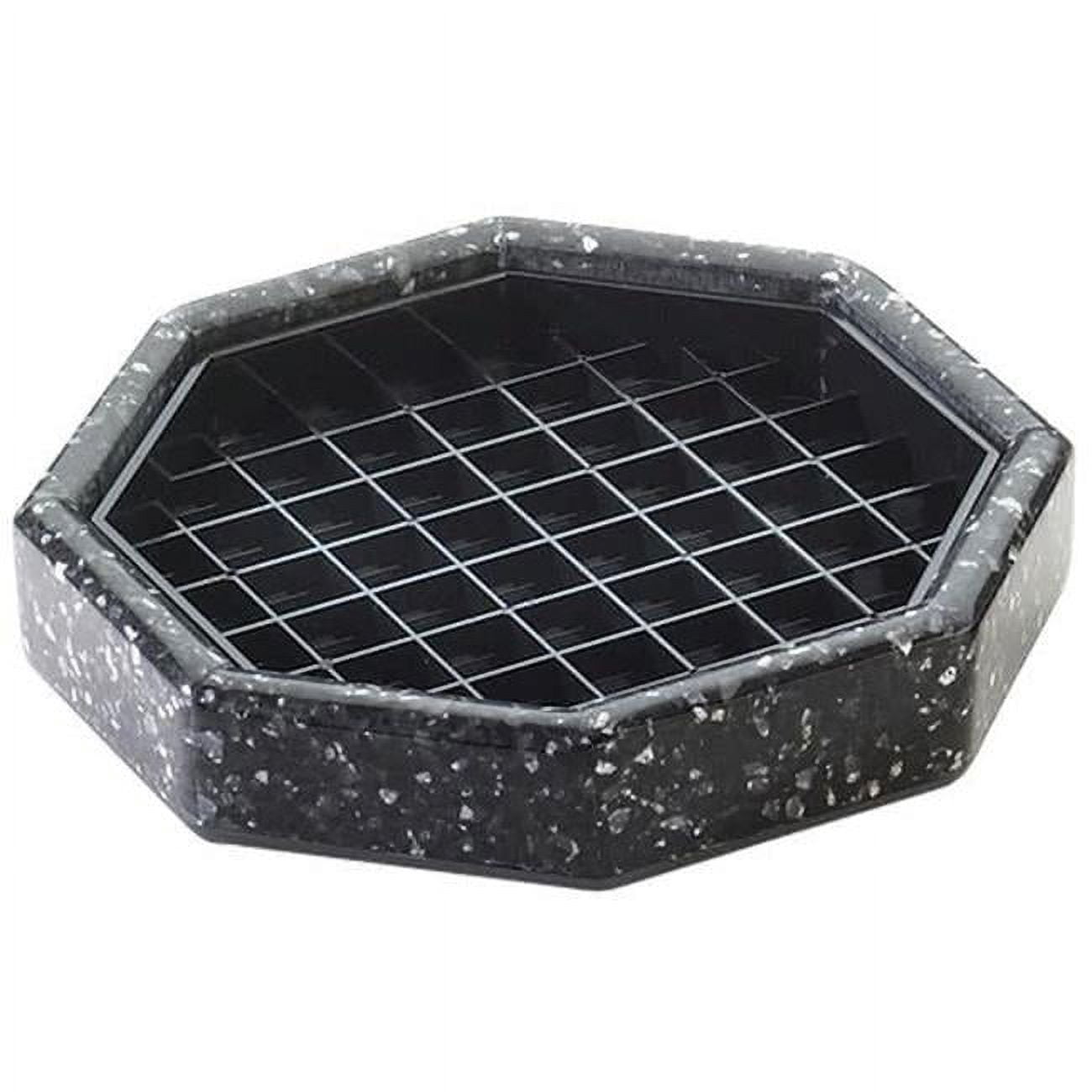 Picture of Cal Mil 310-6-31 Stone Drip Tray 6 x 6 oct - Black Ice