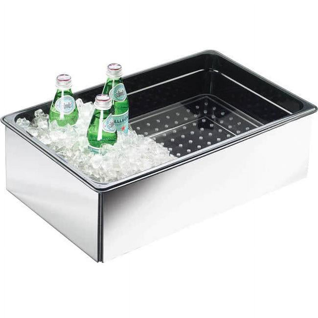 Picture of Cal Mil 368-12-24 12 x 20 x 6 in. Fully Insulated Mirror Ice Pan Housing - Silver