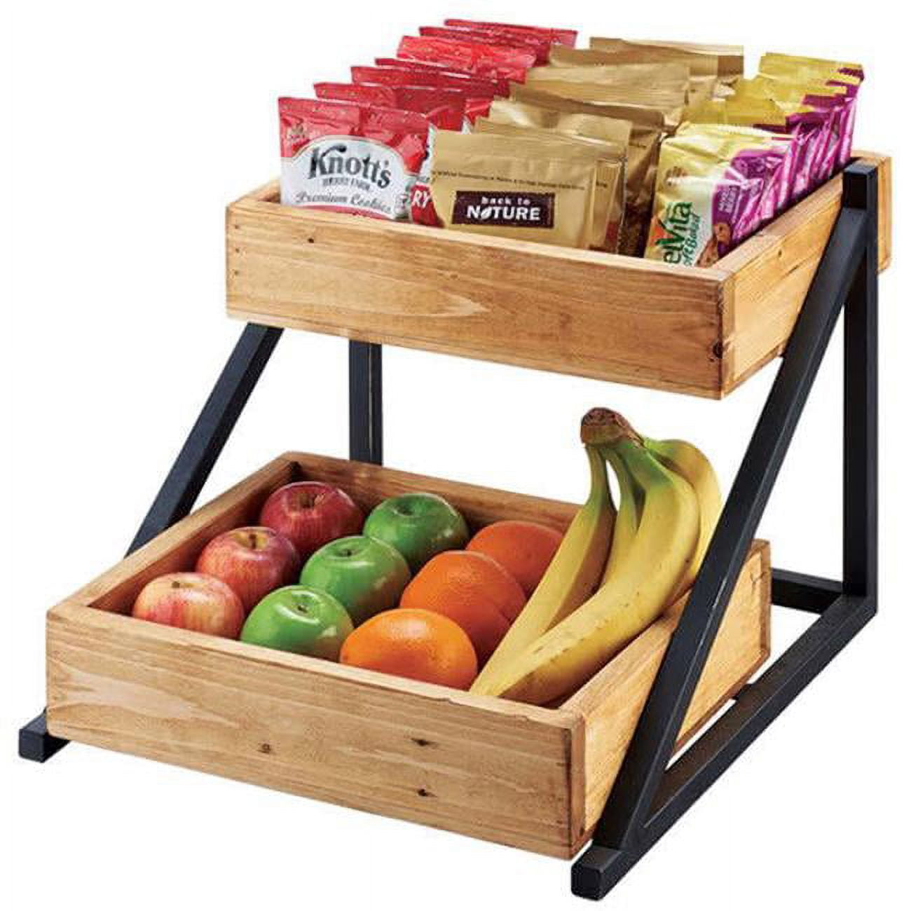 Picture of Cal Mil 3448-99 Madera 2-Bin Merchandiser Rack - Black & Brown