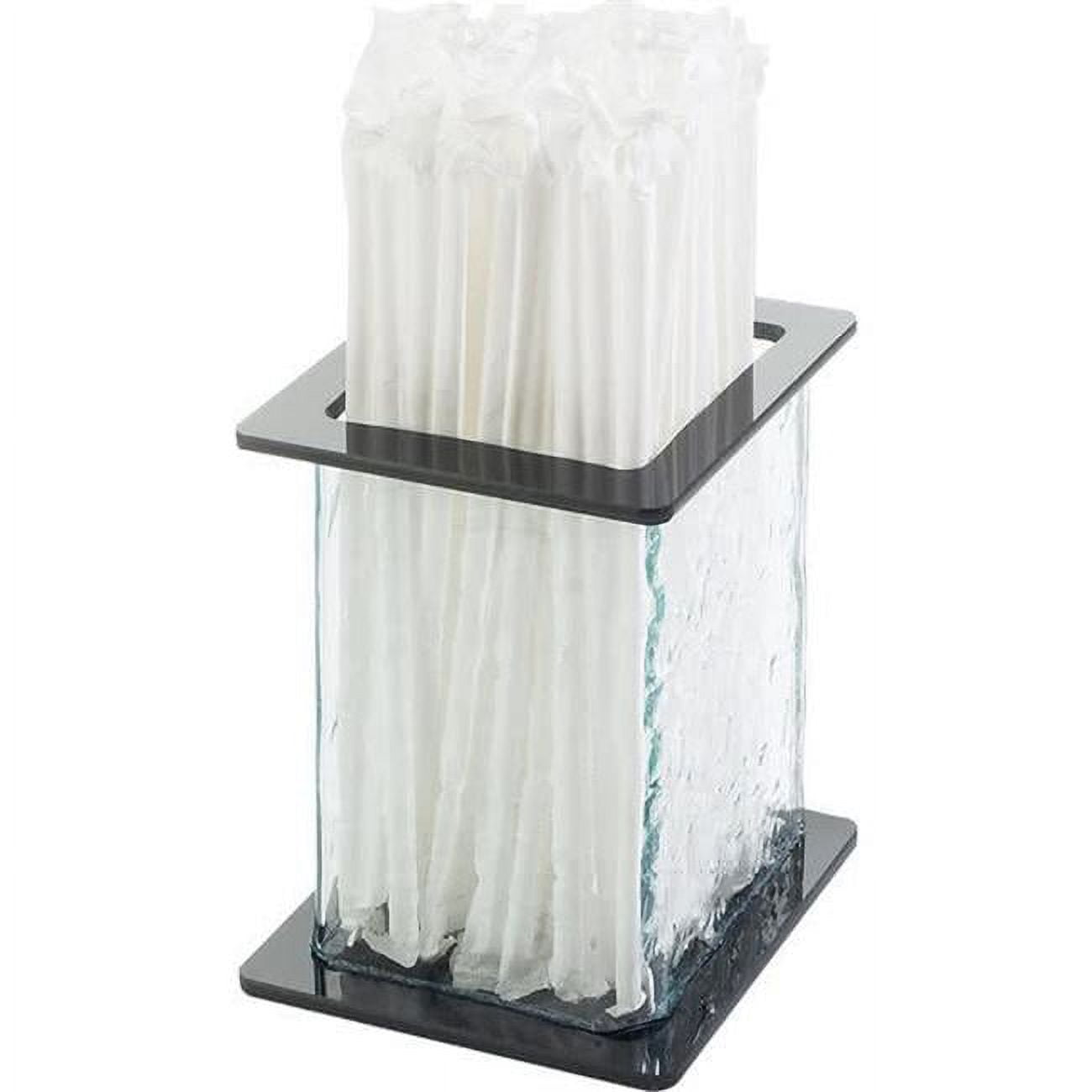 Picture of Cal Mil 1228-4 Aqua Straw Holder Square - Large - Clear