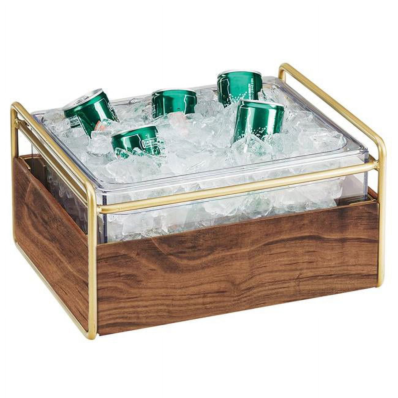 Picture of Cal Mil 3702-10-46 Mid-Century Rectangular Ice Housing&#44; Brass - 13.75 x 11.25 x 7.25 in.