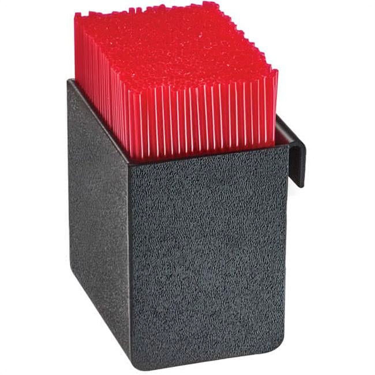 Picture of Cal Mil 3573-13 Black Slanted Organizer Plastic Stir Stick Holder - 3.375 x 3.75 x 4 in.