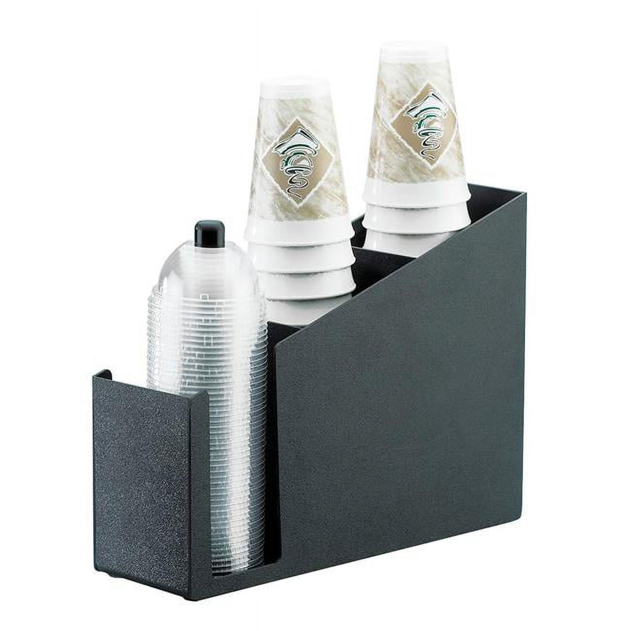 Picture of Cal Mil 724 Cup & Dome Lid Holder & Organizer&#44; Black - 15.5 x 5 x 12 in.