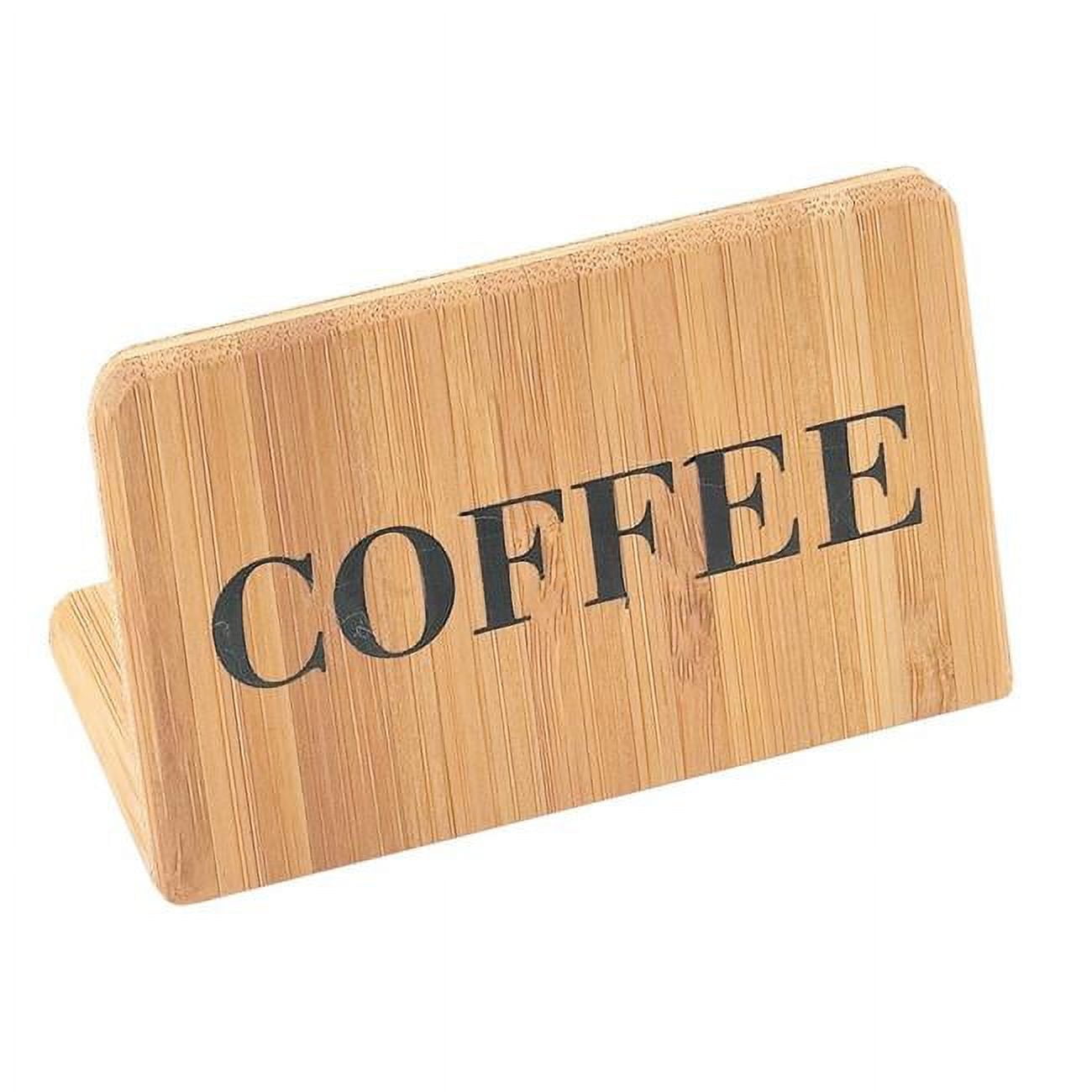 Picture of Cal Mil 606-2 Bamboo Decaf Beverage Sign - 3 x 1 x 2 in.