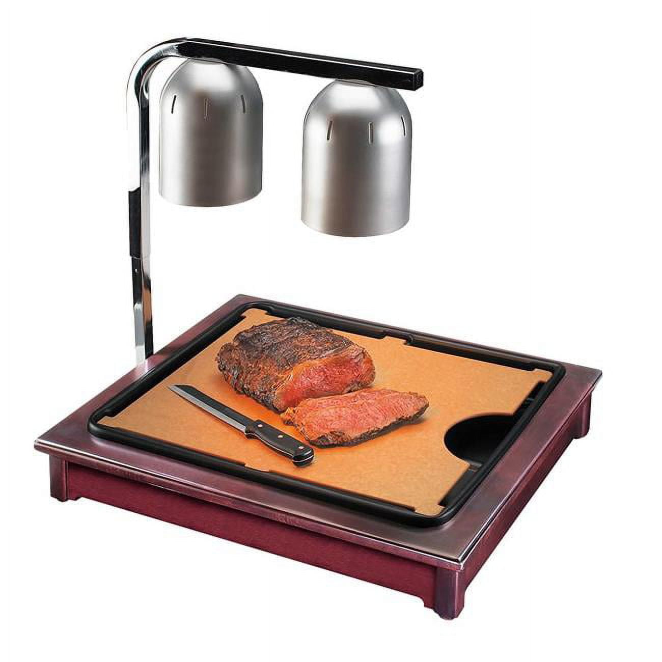 Picture of Cal Mil 810-52 Westport Cut-Mate Carving Station Kit with Dark Wood Frame&#44; Drip Tray & Cutting Board - 22 x 18 x 4 in.