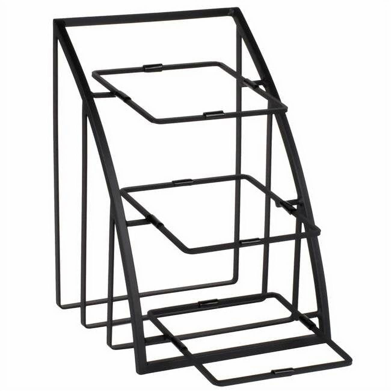 Picture of Cal Mil 1750-13 Mission Black Square Bowl Display Stand - 12 x 19 x 13.5 in.