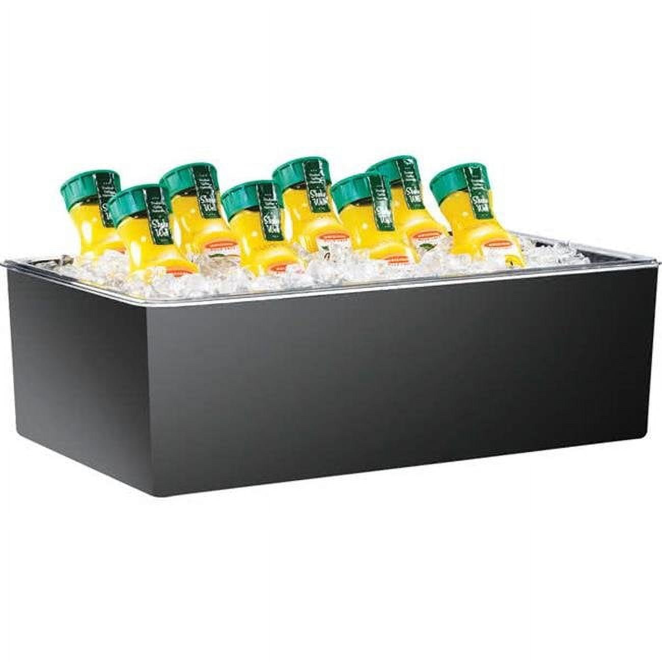 Picture of Cal Mil 475-12-13 Black Melamine Ice Housing with Clear Pan - 12 x 20 x 7 in.