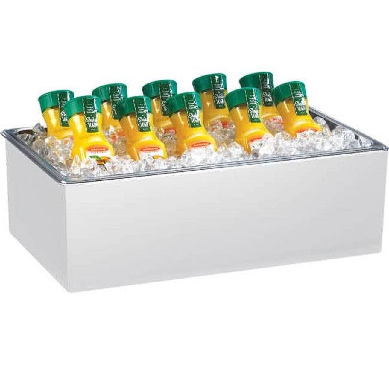 Picture of Cal Mil 475-10-15 White Melamine Ice Housing with Clear Pan - 10 x 12 x 7 in.