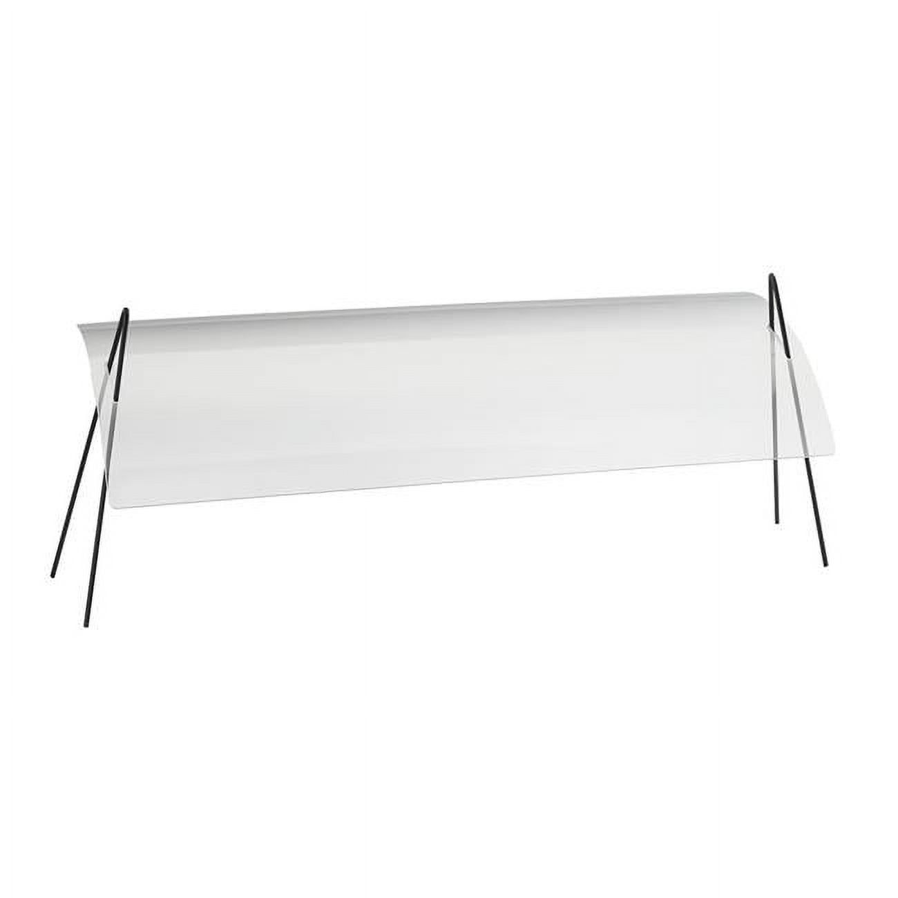 Picture of Cal Mil 1458-48 Acrylic Rectangular Sneeze Guard with Black Iron Wire Frame - 48 x 17.25 x 19 in.