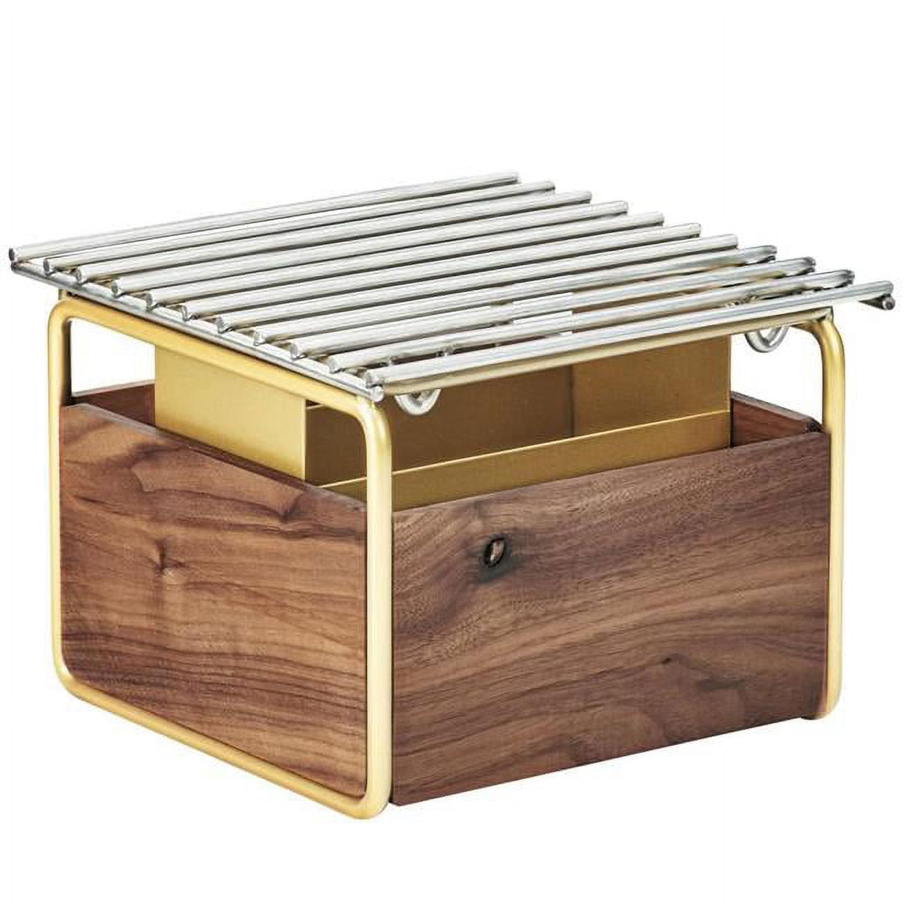 Picture of Cal Mil 3711-46 Mid-Century Square Chafer Alternative&#44; Brass - 12 x 12 x 7.25 in.