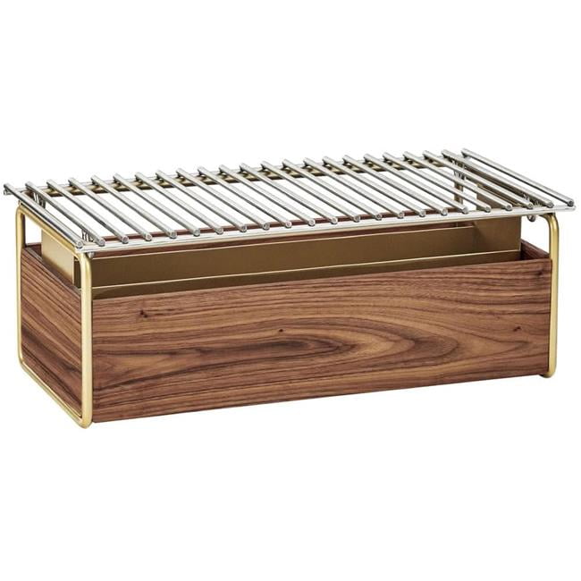 Picture of Cal Mil 3722-46 Mid-Century Chafer Alternative Rectangular - Brass - 22 x 12 x 7.5 in.