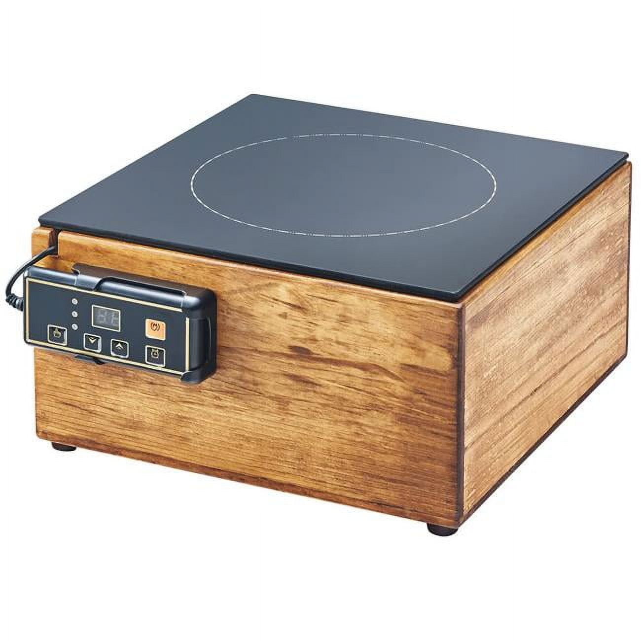 Picture of Cal Mil 3633-99 Madera Reclaimed Wood Countertop Induction Cooker - 120V, 1600W - 12 x 12 x 6 in.
