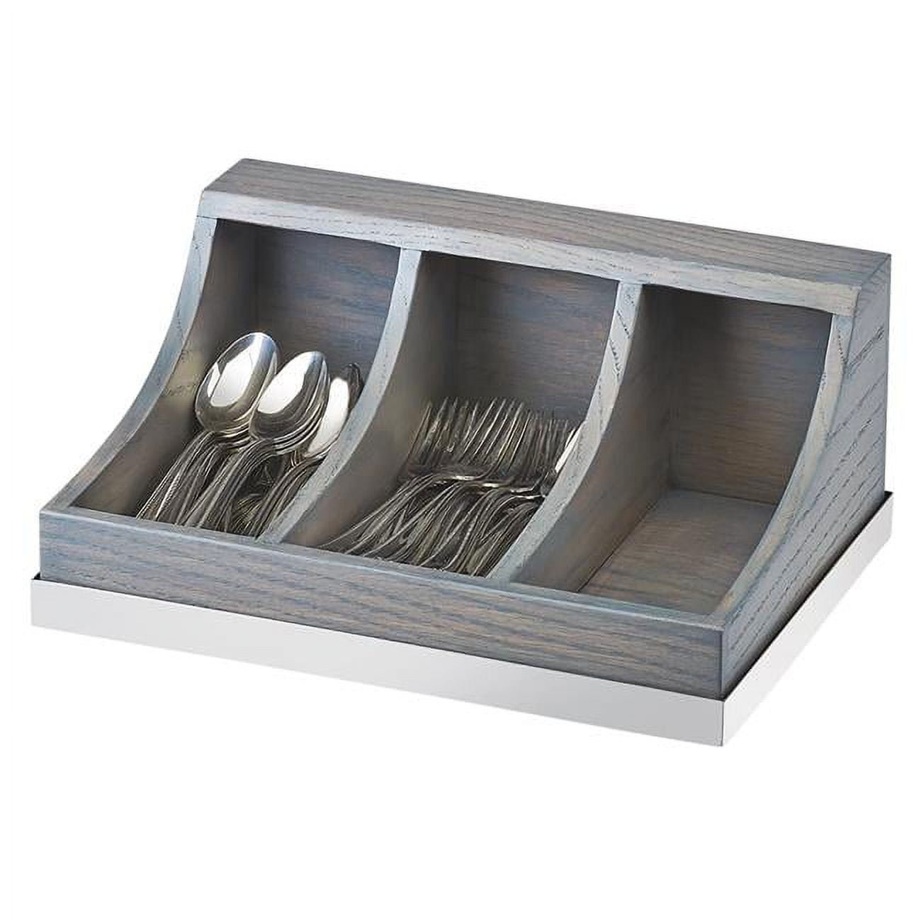 Picture of Cal Mil 3802-83 Ashwood 3 Section Gray Oak Wood Flatware Organizer - 13.75 x 10 x 6 in.
