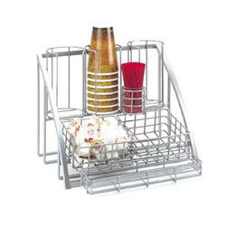 Picture of Cal Mil 1715-39 Silver Mission Condiment Organizer - 15 x 14 x 12 in.