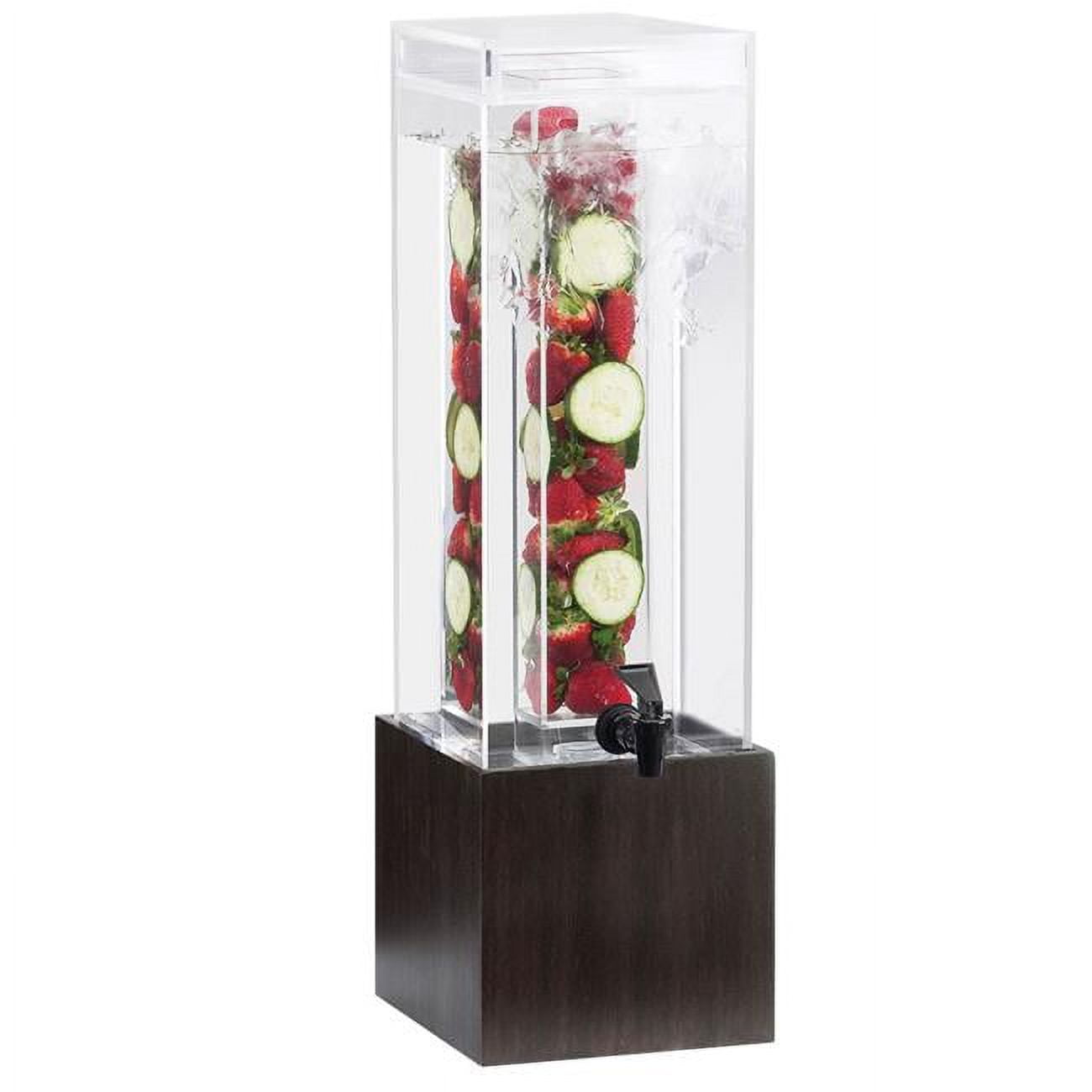 Picture of Cal Mil 1527-1INF-52 1.5 gal Westport Infusion Beverage Dispenser&#44; Square Dark Wood - 8.125 x 9.75 x 17.75 in.