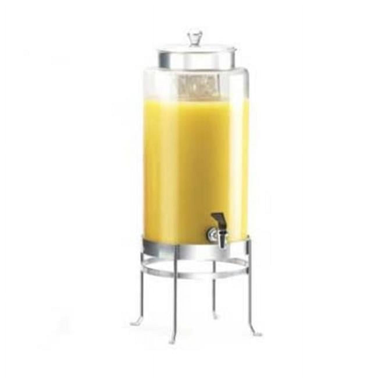 Picture of Cal Mil 1580-3-74 3 gal Silver Soho Glass Beverage Dispenser with Ice Chamber - 10 x 12 x 24.5 in.