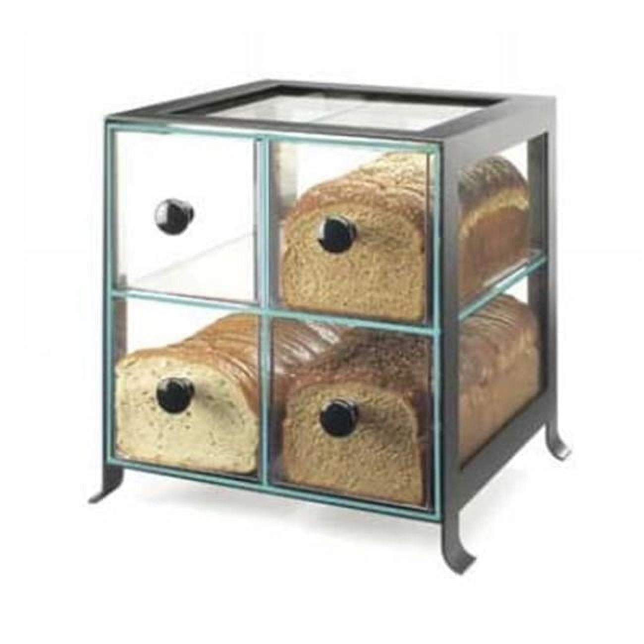 Picture of Cal Mil 1586-13 Soho Four Drawer Black Steel Bread Case - 14 x 13 x 14.125 in.