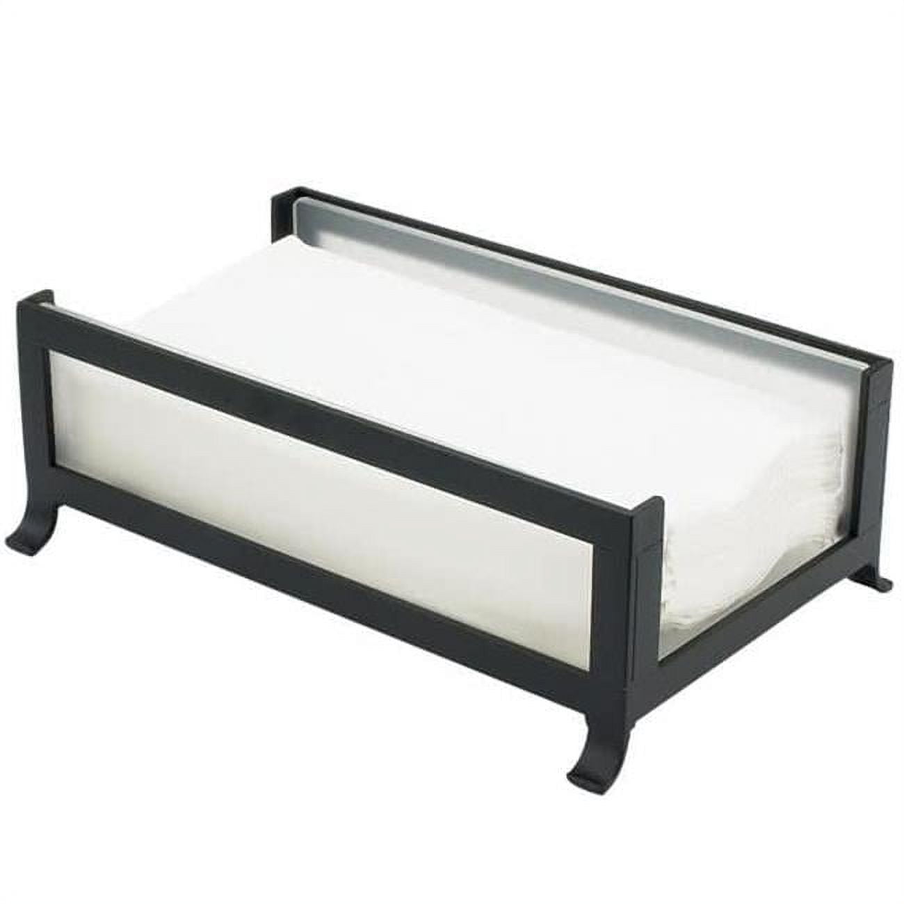 Picture of Cal Mil 1588-33 Soho Black Napkin Holder with Frosted Glass Sides - 9.375 x 6.25 x 3.5 in.