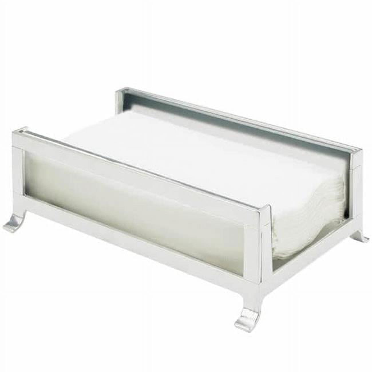 Picture of Cal Mil 1595-33 Soho Silver Napkin Holder with Frosted Glass Sides - 9.375 x 6.25 x 3.5 in.