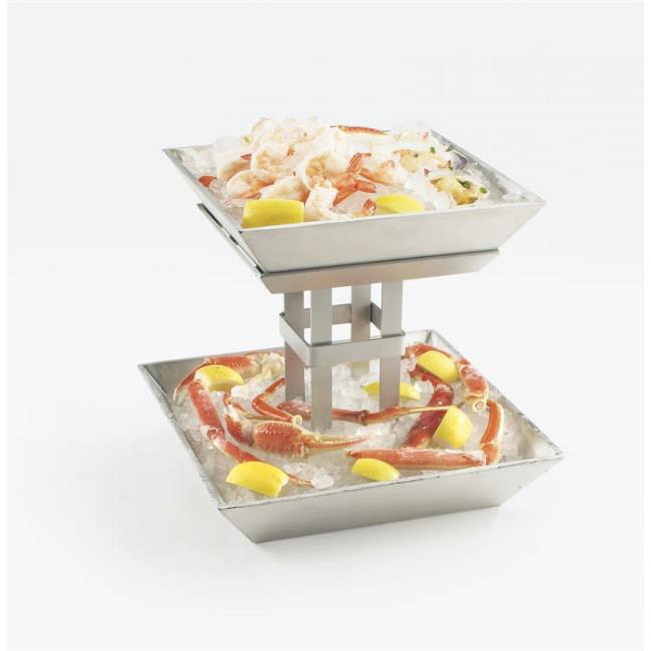Picture of Cal Mil 1563-3 Mission 3-Tiered Aluminum Ice Display - 15.5 x 15.5 x 20.25 in.
