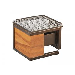 Picture of Cal Mil 3916-84 Sierra Bronze Metal & Reclaimed Wood Chafer Alternative - 10.5 x 10.5 x 7.125 in.