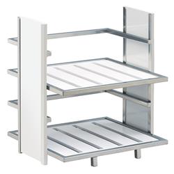 Picture of Cal Mil 1278-15 Eco Modern White 2-Tier Merchandiser - 14 x 11.5 x 15 in.