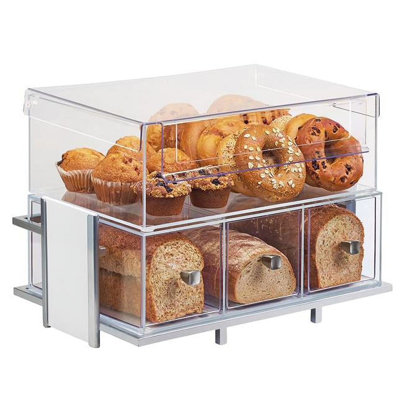 Picture of Cal Mil 1471-15SET Eco Modern White Merchandiser Set with Frame&#44; Bin&#44; & Bread Box - 21.25 x 14.25 x 9 in.