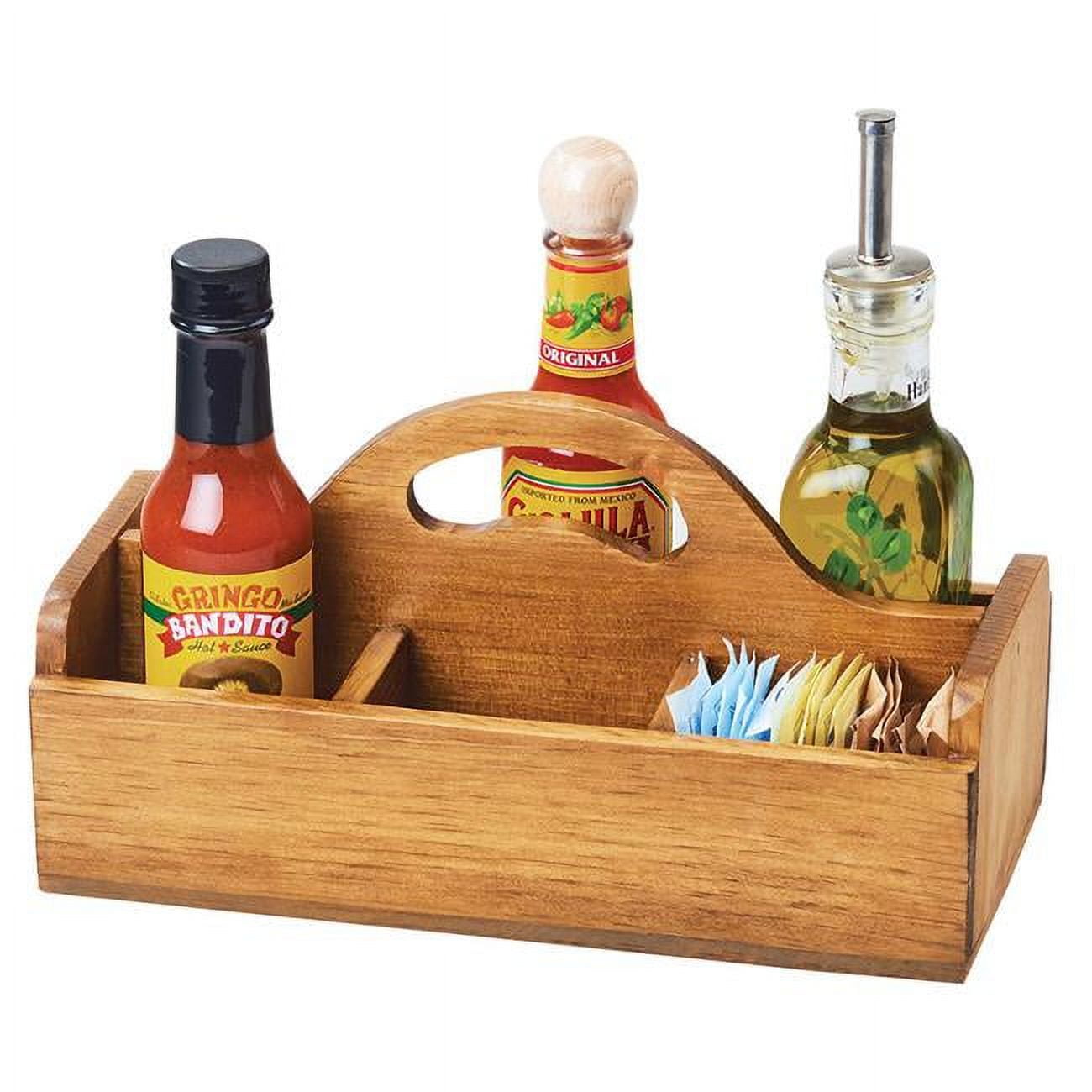 Picture of Cal Mil 3691-99 Madera Section Reclaimed Wood Condiment Caddy with Handle - 10.25 x 5 x 5.5 in.