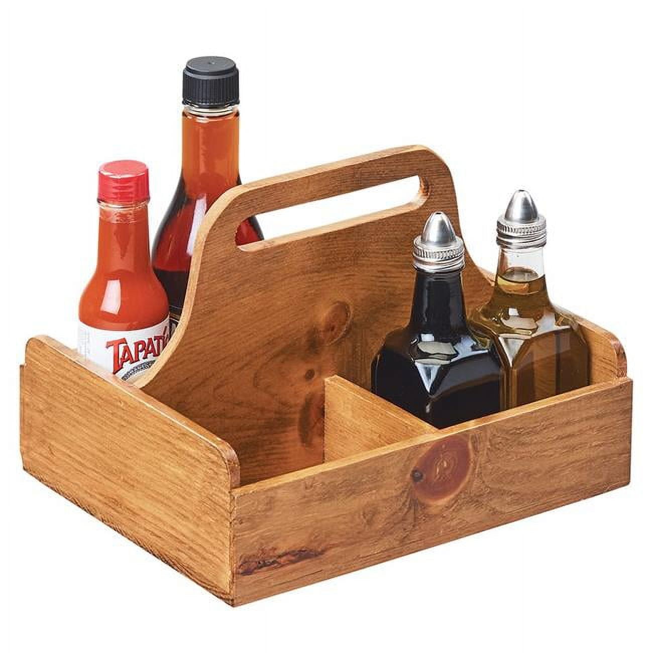 Picture of Cal Mil 3692-99 Madera Section Reclaimed Wood Condiment Caddy with Handle - 9.75 x 8 x 7.5 in.
