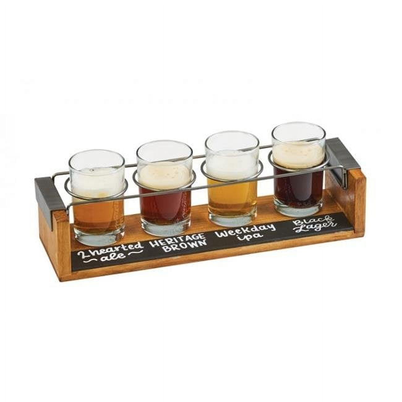 Picture of Cal Mil 22011-99 4-Hole Taster Flight with Chalkboard Front - 13.5 x 4 x 3 in.