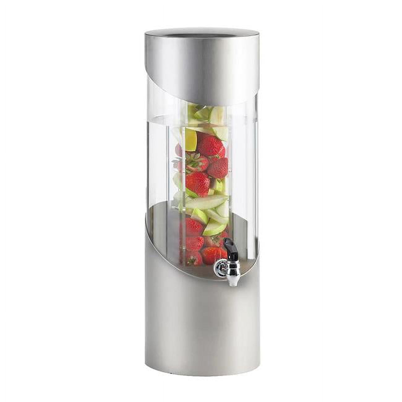 Picture of Cal Mil 1990-3INF-55 3 gal Stainless Steel Beverage Dispenser with Infusion Chamber&#44; Round - 8.125 x 10.5 x 23.5 in.