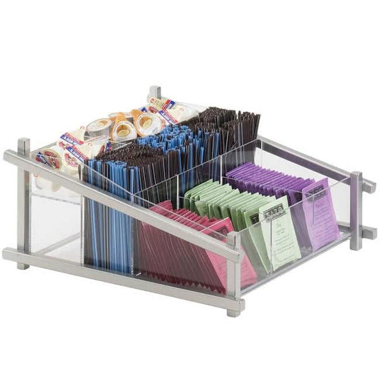 Picture of Cal Mil 1148-74 One by One Condiment Organizer&#44; Silver - 13 x 14 x 6.5 in.