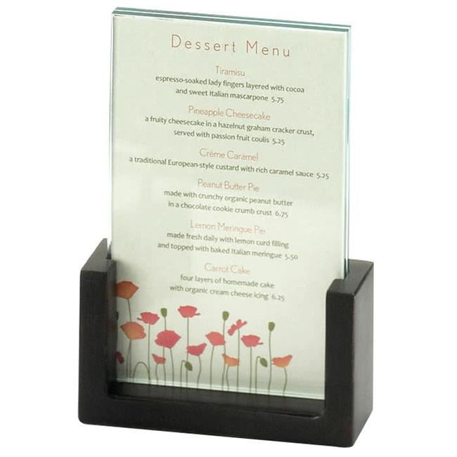 Picture of Cal Mil 1510-46-96 U-Style Menu & Card Holder with Midnight Frame - 5 x 1.5 x 7 in.
