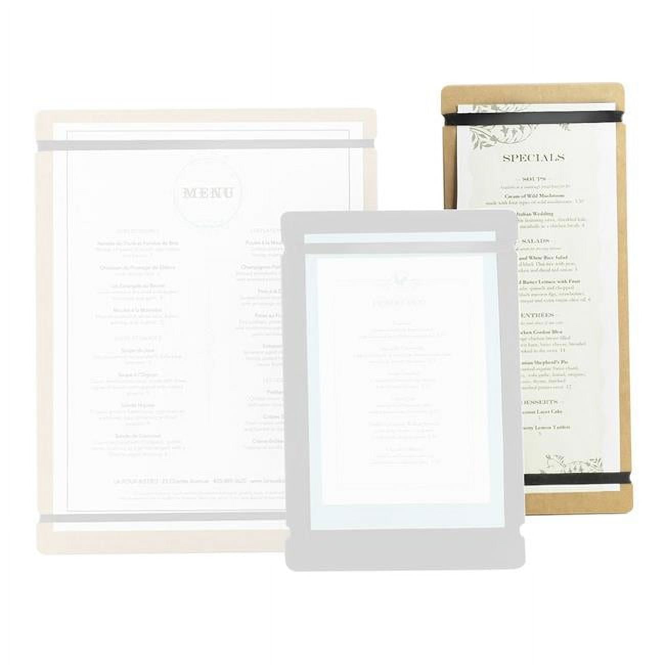 Picture of Cal Mil 2034-411-13 Black Menu Board with Flex Bands - 5.250 x 12 x .125 in.