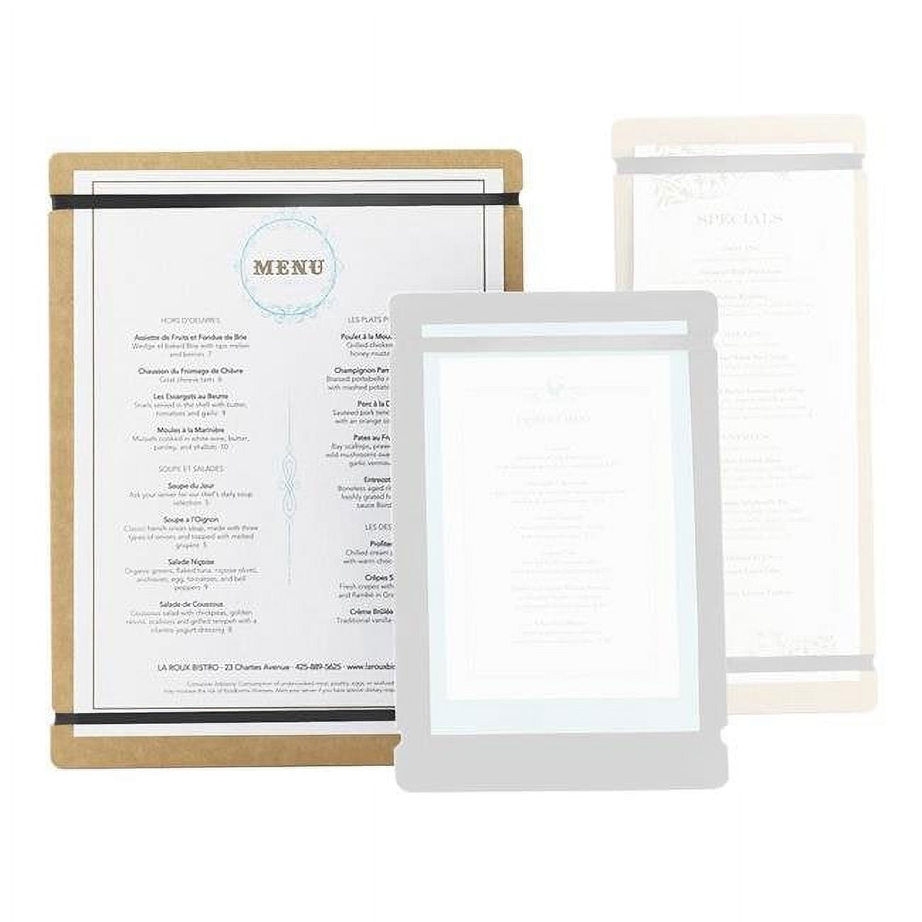 Picture of Cal Mil 2034-811-14 Natural Menu Board with Flex Bands - 9.4375 x 12 x .125 in.