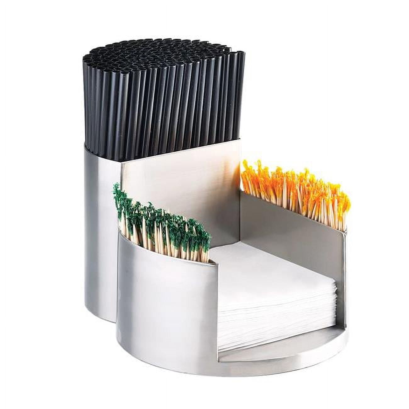 Picture of Cal Mil 1853-55 Stainless Steel Mixology Napkin&#44; Tooth Pick & Straw Organizer - 7.0625 x 9.875 x 5.25 in.