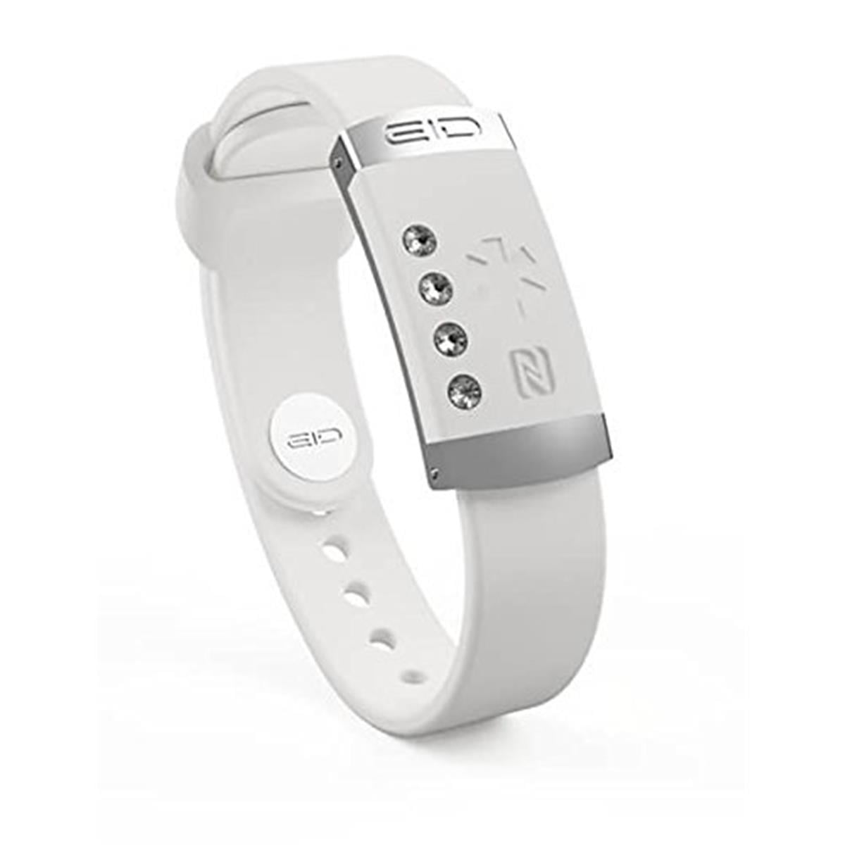 Smart Medical ID Band - Swarovski White