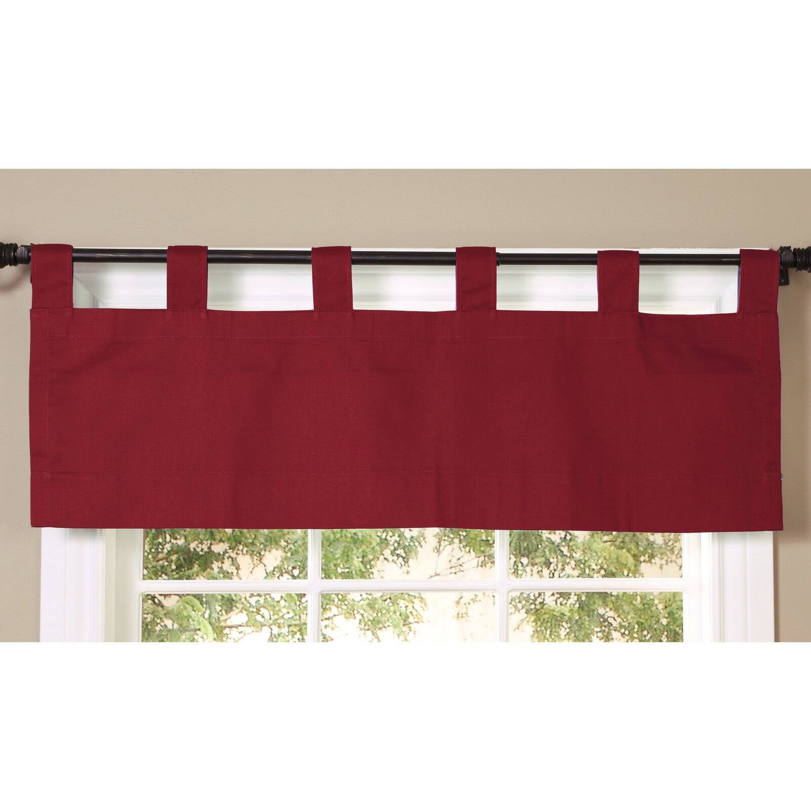 40 x 15 in. Weathermate Tab Top Valance, Khaki