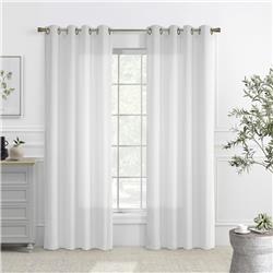 54 x 108 in. Rhapsody Lined Grommet Curtain Panel Window Dressing, White