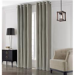 52 x 95 in. Edison Grommet Curtain Panel Window Dressing, Light Grey