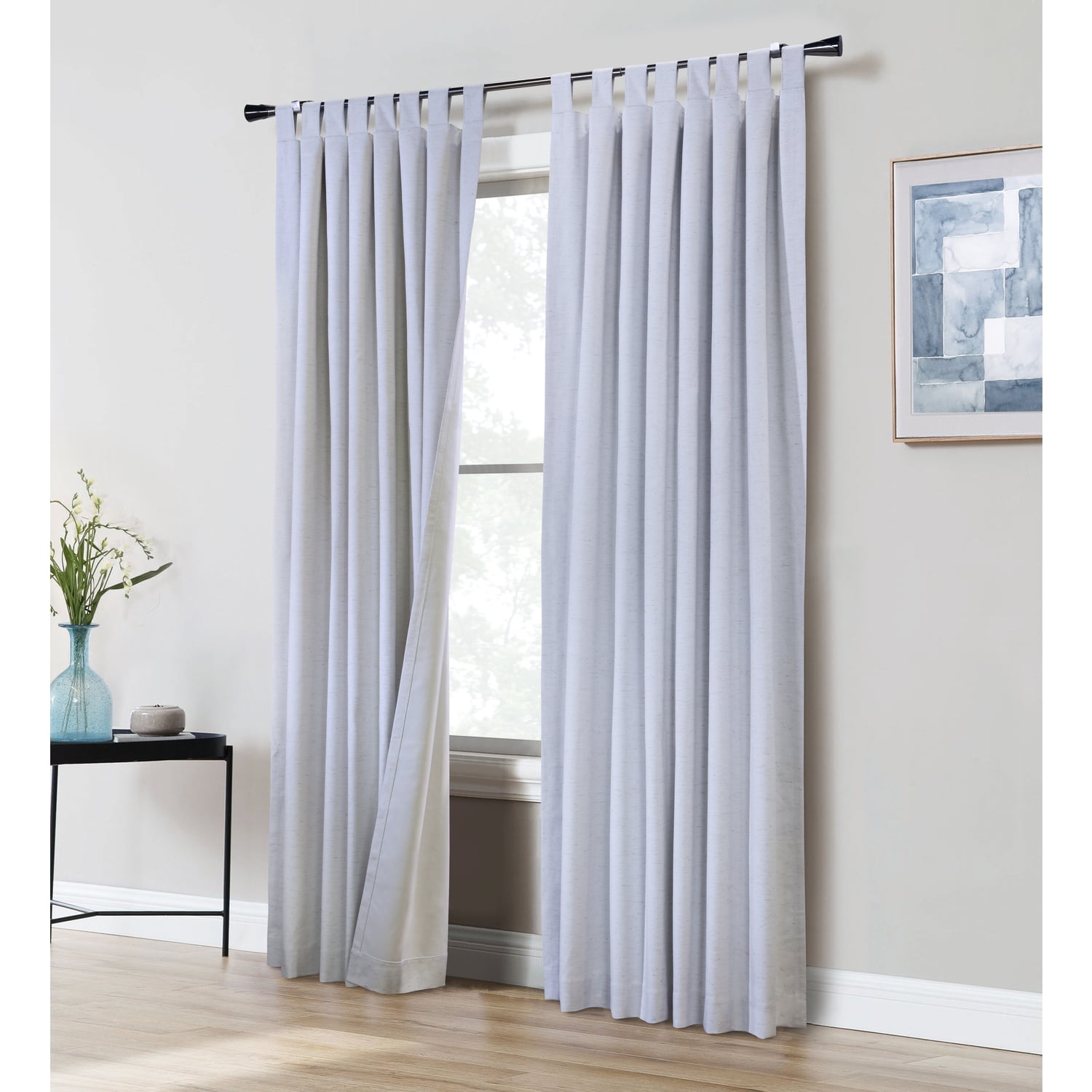 52 x 63 in. Ventura Blackout Tab Top Curtain Panel, White