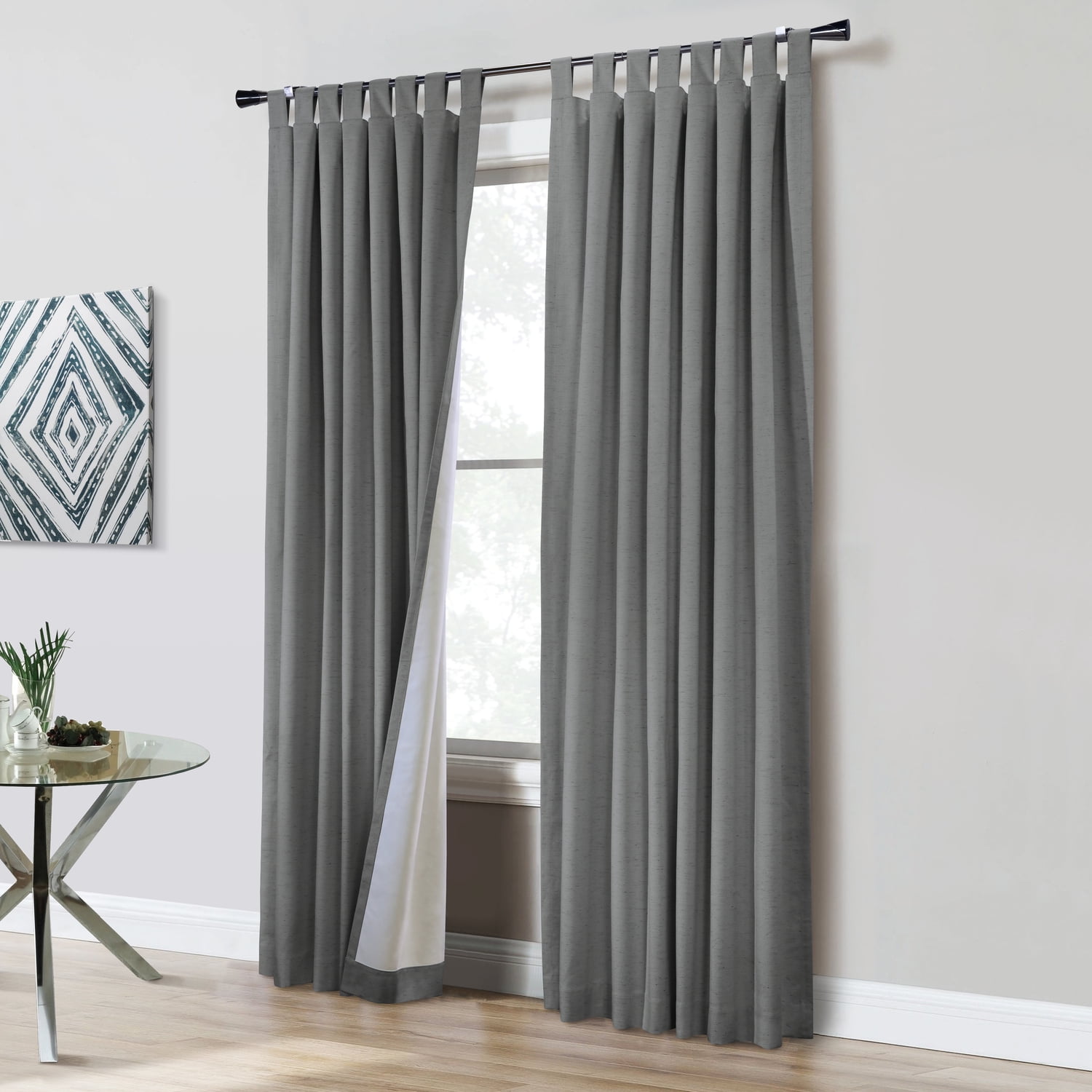 52 x 84 in. Ventura Blackout Tab Top Curtain Panel, Dark Grey