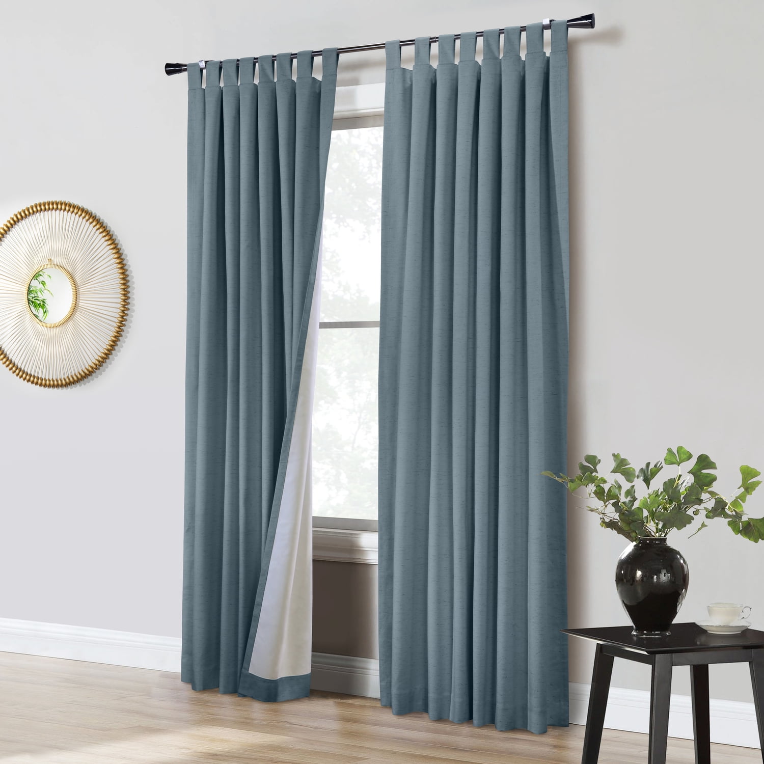 52 x 63 in. Ventura Blackout Tab Top Curtain Panel, Blue