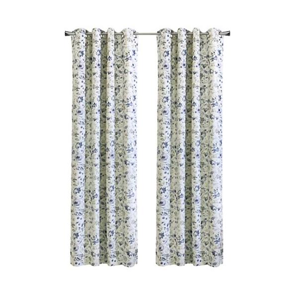 Picture of ThermaPlus 71682-109-52-63-403 52 x 63 in. Flora Blackout Grommet Curtain Panel - Silver