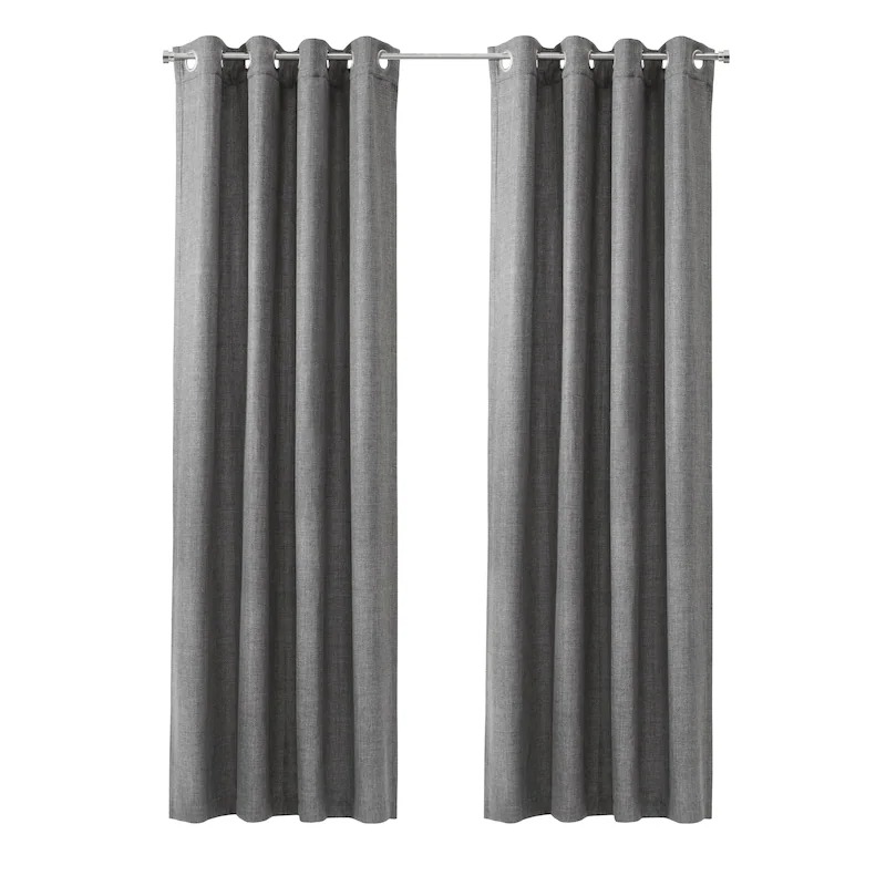 72256-109-52-95-404 52 x 95 in. Sanders Light Filtering Grommet Curtain Panel - Gray