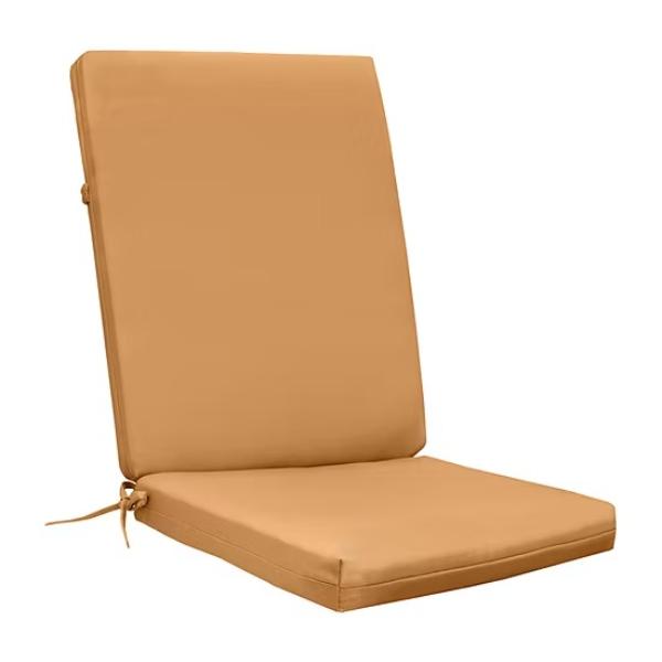 41157-095-20-45-243 20 x 45 in. Solid Olefin Textured High Back Cushion - Mustard