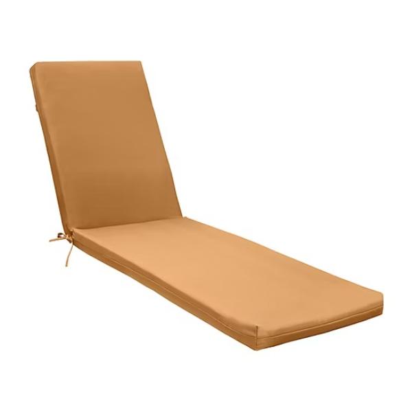 41157-096-22-73-243 22 x 73 in. Solid Olefin Textured Lounger Cushion - Mustard
