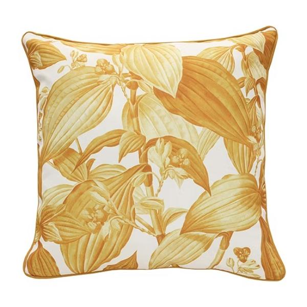 Picture of Outdoor Decor by Commonwealth 41194-032-18-18-901 18 x 18 in. Yellow Plant Print Pillow - Multicolor