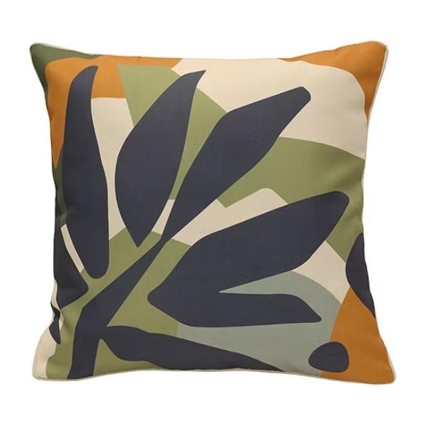 Picture of Outdoor Decor by Commonwealth 41195-032-18-18-901 18 x 18 in. Modern Leaf Print Pillow - Multicolor